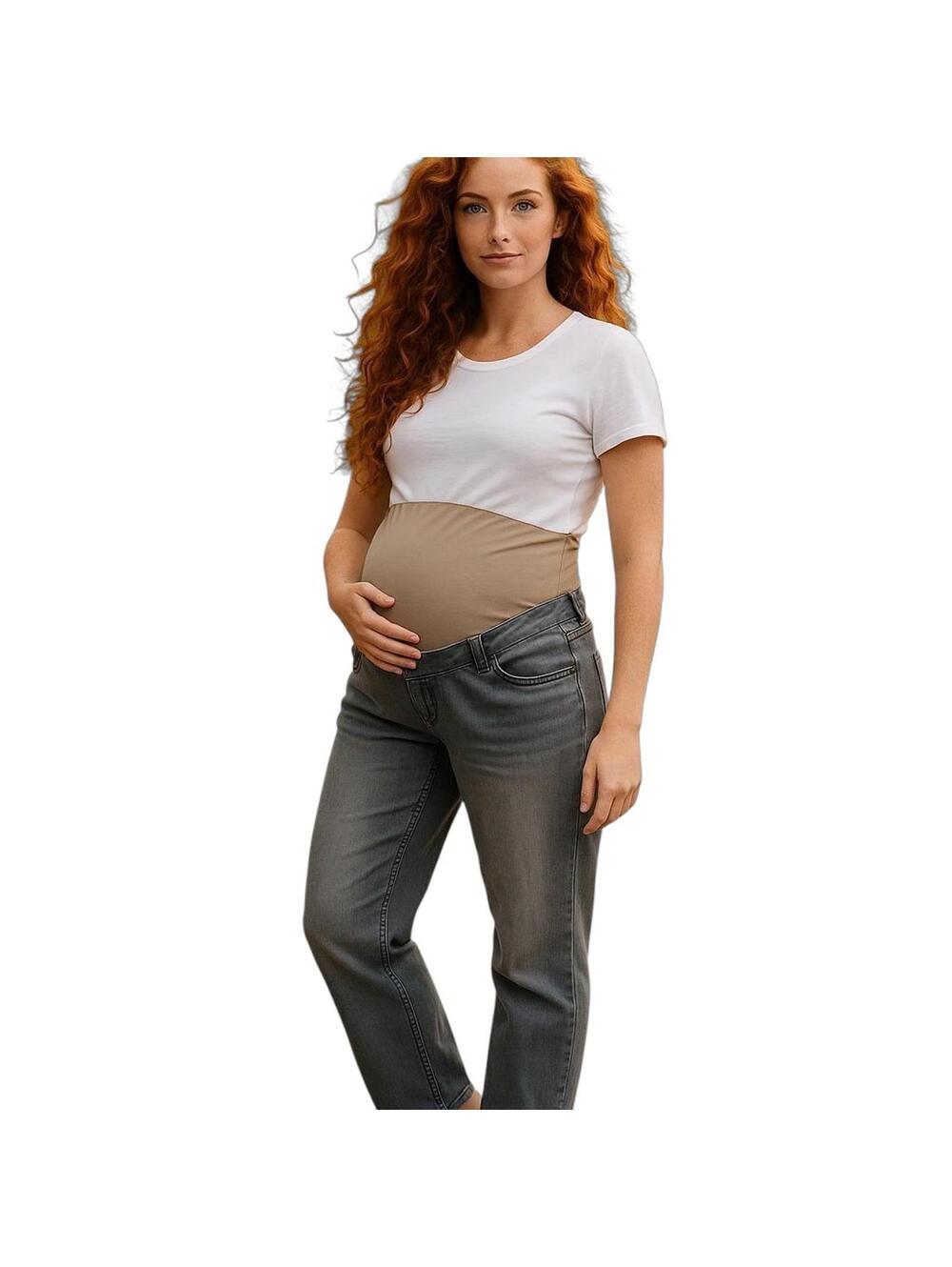 Motherhood Maternity Full Panel Stretch Gray Grey Pants Jean
